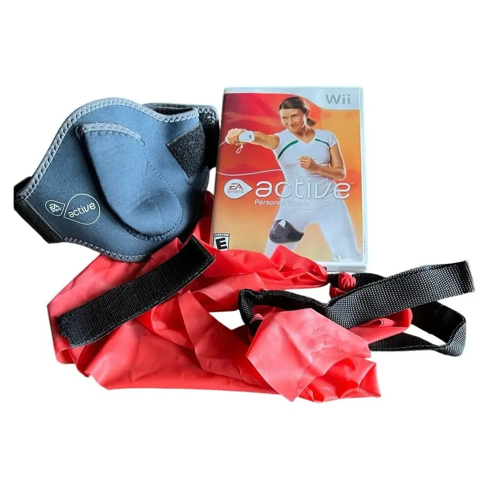 Wii Active Personal Trainer w/ Active Accessory Pack Leg Strap & Resistance Band